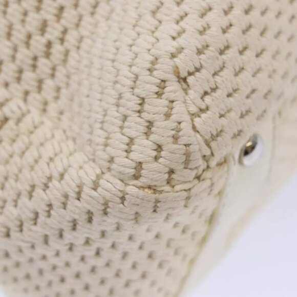 CHANEL Hand Bag Canvas Leather Beige CC Auth yb619 - Picture 12 of 16